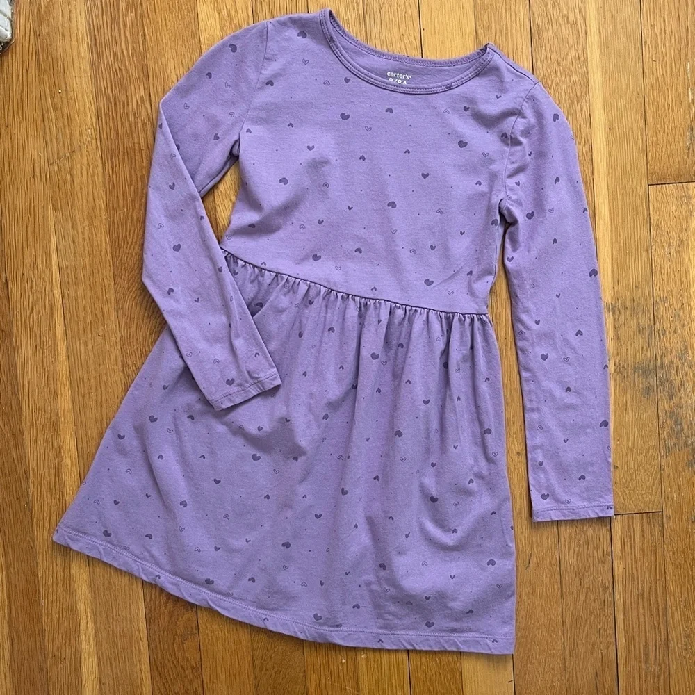 Carter’s NWOT Size 8 / 8A Purple Heart Dress